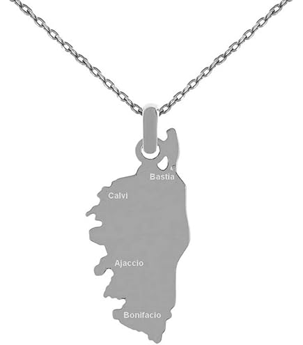 Collier Pendentif Carte Cuba - Bijou Ethnique Patriotique, Chaîne 50 Cm, Cadeau Pour Femmes Et Hommes