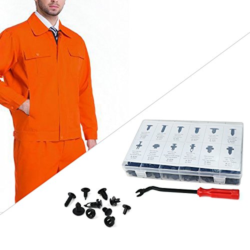 KIPTOP 240 Stück Push Retainer Kit, Universal Auto Nylon Push Type Retainer Clip, die beliebtesten Größen & Anwendungen, Free Fastener Remover für GM Ford Toyota Honda Chrysler mit Kunststoff Aufbewahrungsbox - 6