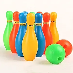 ZIKAS Bowling Game Set for Kids with 10Pin 2 Ball Sport Toys Gift for Baby Boys Girls Age 3 4 5 6 Years Old(Pure vergin Plastic)