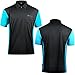 Produktbild Target Cool Play 3 Dart Shirt – atmungsaktiv – Schwarz mit Aqua Blau – XL – Mit Darts Ecke Extra Stark Dart Flights