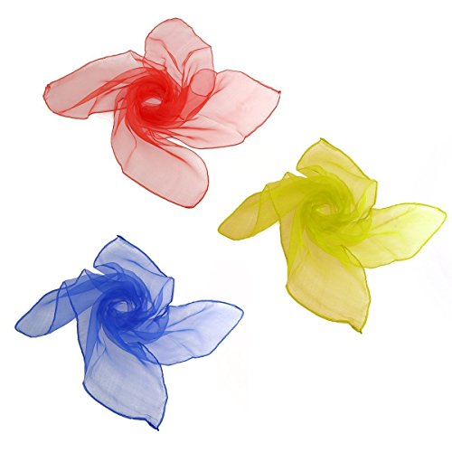 [10 Pieces-10 Colors] Vpsan Gesaeumte Quadrat Schal Rhythmus magische Tanz mehrfarbigen Schals (Satz 10) - 2
