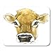 Produktbild AOCCK Gaming Mauspads, Gaming Mouse Pad Cartoon Cow Watercolor Illustration Cute Drawing Face Farm Milk Milkmaid 11.8"x 9.8" Decor Office Nonslip Rubber Backing Mousepad Mouse Mat