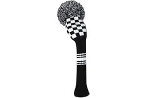 Scott Edward 1 PCS Knit Woods Golf Club Covers Fits Driver Wood #1 Fairways #3#5#7 Hybrids/UT with Long Neck & Rotating Number Tags