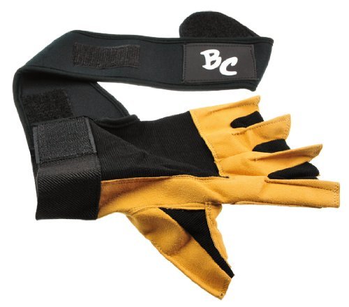 Deluxe Leder Trainings- und Fitness schwarz / braun – Handschuhe “ The Bat“ inkl. elastischer Nylon Handgelenksbandagen - 5