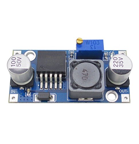 5x Demarkt Stromversorgungsmodul Power Module Einstellbare Buck-Modul Blau LM2596S-ADJ 1.5-35V 3A 43mmx21mmx14mm - 4