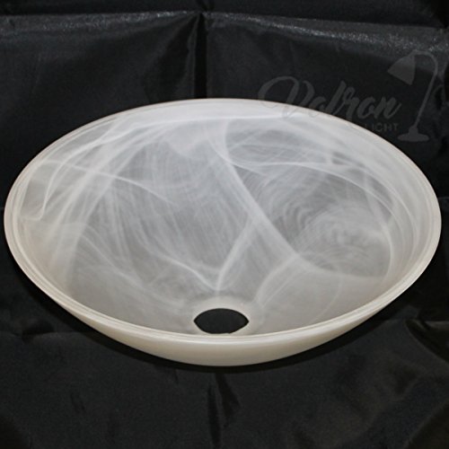 Ersatzglas Lampenschirm Lampenglas Alabasterglas Ø300 mm E27 alabasterfarbig - 2