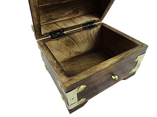 BGSG Bauernkasse groß mit Schloss Schatzkiste Truhe Schatztruhe Holzbox Geschenk Deko Hochzeit Geburtstag Aufbewahren - 2