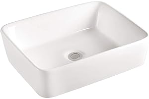 Grünblatt Waschbecken Aufsatz-Waschschale mit Lotus Effekt Nano-Beschichtung (49 x 37 x 13)