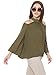 MARTINI Women Olive Green Loose Cold Shoulder Long Sleeves Summer Rayon Top RS.585.00