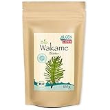 ALGENLADEN BIO Wakame Blätter - 100g | Undaria pinnatifida | Instant Algen aus dem Atlantik | Rohkost | Vegan | passt zu Miso