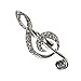 Produktbild Fangfeen Vintage Brosche Strass Musiknote Pin Schmuck Geschenk Kleidung Dekor Broschen