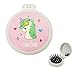 Price comparison product image Unicorn Hair Brush, Mini Round Folding Pocket Hair Brush with Travel Compact Makeup Mirror Pink Comb Portable for Kids Girls Women Curly Thin Long Wet Hair Massage Idea Gift, Detangling Hairbrush