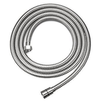 Housler® Super Low Wasser Druck Boosting 12 mm große Bohrung 2 m Brauseschlauch & Niederdruck Designer Weiß und Chrom Duschkopf - 4