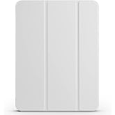 Babilden Apple iPad Tablet ile Uyumlu Tablet Kılıfı Smart Cover Uyku Modlu Standlı Arkası Sert Şeffaf Kapak (Gri, iPad Pro 11
