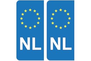 HADEXIA Pegatinas para placa de matrícula PL País Bajo Unión Europea, EU EU