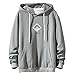 Produktbild BHYDRY Der Neue Art-beiläufige Art- und Weisepatchwork-Hoodie-Lange Hülsen-Sweatshirt-Oberseiten der Männer(X-Large,Grau)
