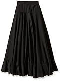 falda flamenca negra lunares blancos Monocolor negra Happy Dance 147 - Falda de flamenco para mujer, color negro, talla 38