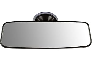 FIBOUND Fahrer-Innenspiegel, Rückspiegel mit Saugnapf, Universelle Auto-Innenspiegel, Blendfreier Rückspiegel, Rückspiegel fürs Auto, Fahrprüfungsspiegel, für Prüfer, Fahrer und Fahrprüfung(Schwarz)