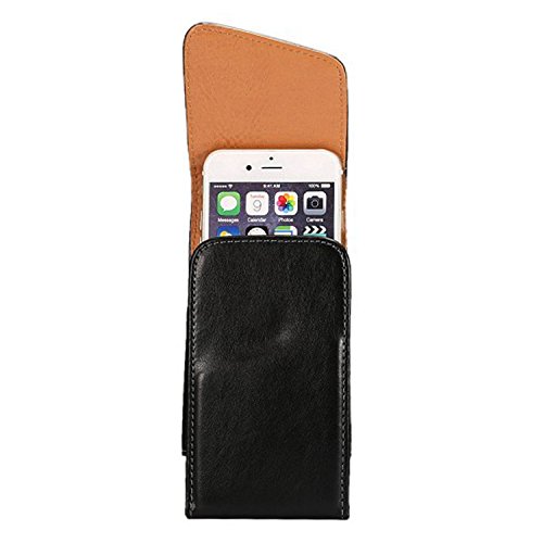 Nero Verticale 360 Degree Rotating in Pelle di QualitÃ  con Clip per Cintura, MisVoice Girevole Con Porta Carte di Credito, per Apple iPhone 7 Plus, Apple iPhone 6s/6 Plus ,Samsung Galaxy S6 EDGE Plus, Huawei Mate 8,Huawei Mate 7,Samsung S7 edge ,Galaxy S7 ,A8 A9 5.5 inch