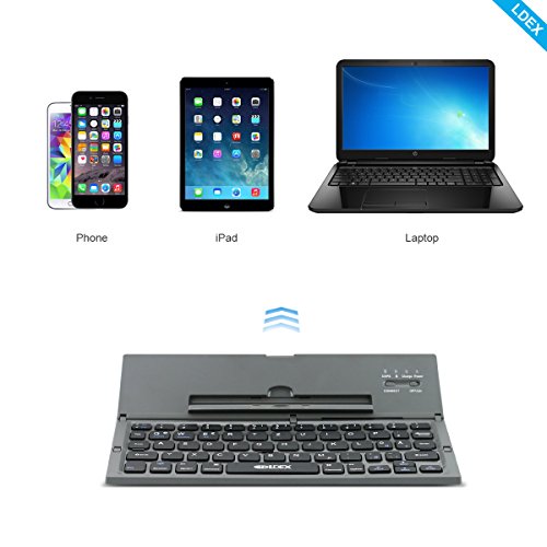 Wireless Mobile Bluetooth 3.0 Keyboard for iOS, Android, Windows PC, tablet and smartphone (lebenslange Garantie) - 4
