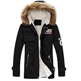 ♬♬KOMFORTABEL: hochwertige Materialqualität-----Herrenmantel Mantel Wärmemantel Winterjacke Übergangsjacke Coat Herren Warm Winterjacke mit Fellkapuze verdickte Fashion Parka Wintermantel Jacket Winter Steppjacke Herrenmantel Kapuzenjacke Outdoorjacke Mantel Jacke Männer Herren Winter Slim Fit Wollmantel Business Überzieher Schlank Lange Windbreaker Jacken Mode Windjacke Jacke Herren Streetwear Freizeit Outwear Oberbekleidung Herbst Frühling