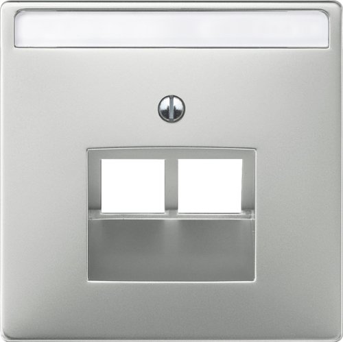 Preisvergleich Produktbild Merten 292646 Zentralplatte für UAE-Einsatz, 2fach, Edelstahl, System Fläche