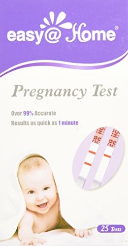 Easy@Home 25 Pruebas de Embarazo, Tiras de Tests de Embarazo Para una Detección Temprana, 25 Pruebas GCH