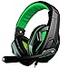 Produktbild Lovearn Stereo Gaming Headset für PS4, PC, Xbox One Controller, Noise Cancelling Over Ear-Kopfhörer Mic, Bass-Surround, Soft-Memory-Ohrenschützer für Laptop Mac Nintendo Switch-Spiele (Grün)