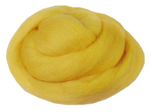 Filzwolle / Märchenwolle 25 g #20 gelb f. Nass- u. Trockenfilzen