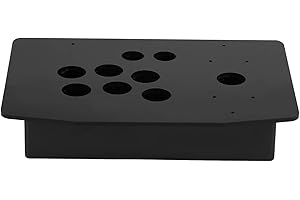 Walfront Arcade DIY Acryl Tilt Panel + Joystick Case Ersatz für Arcade-Spiel, Schwarz