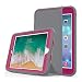 Produktbild Neues iPad 9.7 2018 / 2017 Hülle – Drei Schicht Heavy Duty Shock Proof Full Schutz Smart Cover Case mit abnehmbarer Bildschirm/Ständer für ipad 9.7 Zoll 2018 / 2017(Gray+Rose)