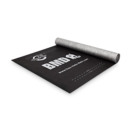 75qm BMD 120 g/m² Unterspannbahn hochwertige Unterdeckbahn (120 g ohne Klebekanten) diffusionsoffen sd-wert: 0,02m, schlagregensicher, ZVDH Materialgarantie