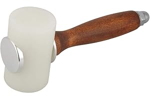 SHEENS Lederhammer, T-Form Leder Nylon Hammer Holzgriff Leder Carving Mallet Craft ToolZubehör