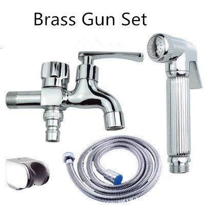Bathroom Sink Taps,Faucet Faucet Tap Taps Multi-Function Washing Machine mop Pool Full Copper 4/6 Points Double Head Double use one into Two Out Three-Way Water Valve Quick Open, P9