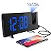 Produktbild Holife Digital-Wecker mit Radiowecker mit 3 Tönen (5 Zoll LED-Display & 6 Helligkeitsstufen, FM-Radio, Snooze-Funktion, Weckfunktion, 12/24 Stunden, USB-Anschluss, blinkendes Licht