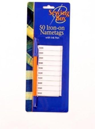 100 Iron on Name Tags with ink pen