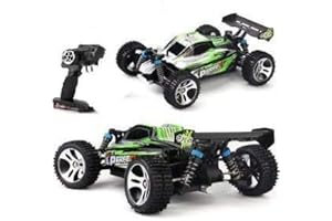 s-idee® 18130 A959-A RC Auto Buggy Monstertruck 1:18 mit 2,4 GHz 35 km/h schnell, wendig, voll digital proportional 4x4 Allrad WL Toys ferngesteuertes Buggy Racing Auto