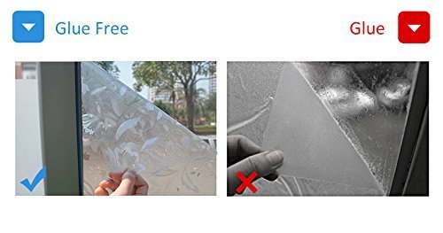 Rabbitgoo® 3D Fensterfolie Dekorfolie Sichtschutzfolie Fensterschutzfolie Selbsthaftend, Statisch Haftend, Anti-UV, Upgrade Version 60*200cm - 5