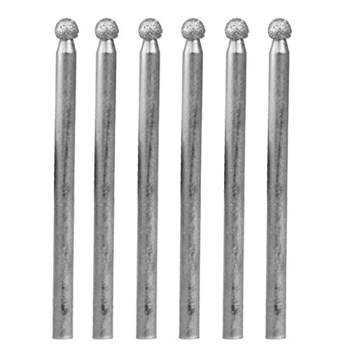 Gazechimp 6pcs/set 45mm Diamant Beschichteten Runde Kugel-Form Schleifgerät, Schleifkopf – Schleifmaschinenansatz - 8