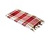 Produktbild Carenesse Hamamtuch CLASSIC rot kariert, 100% Baumwolle, 80 x 170 cm, leicht, kleines Packmaß, Pestemal, Saunatuch, Badetuch, Strandtuch, Handtuch Backpacker, Turkish Towel, Fouta
