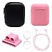 Produktbild Big-Mountain  5 in 1 AirPods Silikonhülle Case + Anti Verlorene Sportgurt + Silikon Halter + Ohr Abdeckungs Haken + Lager Tasche für Apple Skin Wasserdicht Zubehör Kopfhörer Set (Rosa)