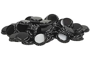 BREWFERM Capsules de couronne 26 mm noir – 1000 pièces | pour bouteilles de bière standard | capsules de bière