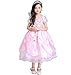 Produktbild Das beste Sofia Rapunzel Kostüm Kinder Glanz Kleid Mädchen Weihnachten Verkleidung Karneval Party Tangled Halloween Fest Rosa