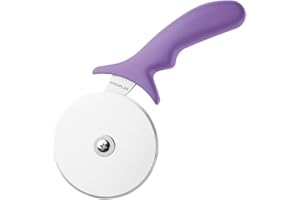 Hygiplas Pizza Wheel in Purple 4 Inches - Dishwasher Safe, Sturdy, Sharp Blade, Durable Commercial Kitchen Restaurant Café Pizzeria Pizza Cutter