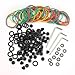 50 Needle Grommets Nipples + 50 Rubber Bands + 50 O-Rings + 3 Wrench Tattoo Kit