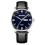 Hunpta@ Uhren, Armbanduhr Watch Luxuxquarz Sport Militär Edelstahl Dial Lederarmband Armbanduhr