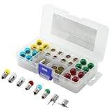 Contenido total de 32 piezas. QUADRIOS GmbH E10 - Juego de bombillas esféricas (6 V, 50 mA, 32 unidades), varios colores