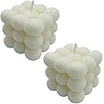 NICAVKIT 2Pcs velas de cera de abeja de soja, natural y aromática Bubble Candle, hechas a mano