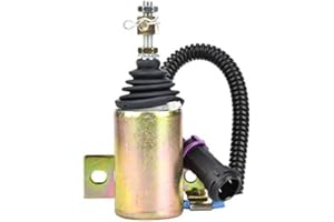 GAROSA Solenoide di Arresto Carburante 12V TOSD-03-001 Solenoide di Arresto Carburante Elettrovalvola Metallo Escavatore Motore Parti aftermarket XHF-1121 E483310000093 Misura per Foton