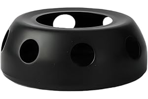 Beekeg Stövchen Teewärmer, Stövchen für Teekanne,Kaffeewärmer mit Teelichthalter, Edelstahl Stovchen für Teekannen und Glasteekannen(Schwarz)